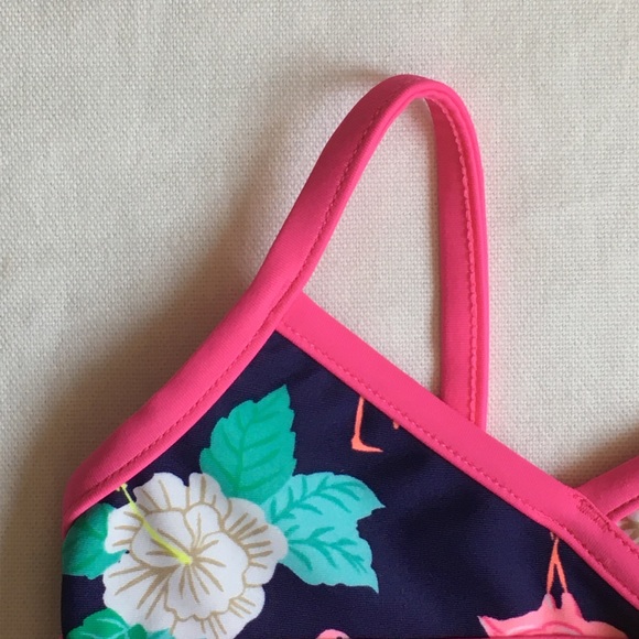 Girls bathing suit size 12 months flamingos floral - Picture 5 of 13